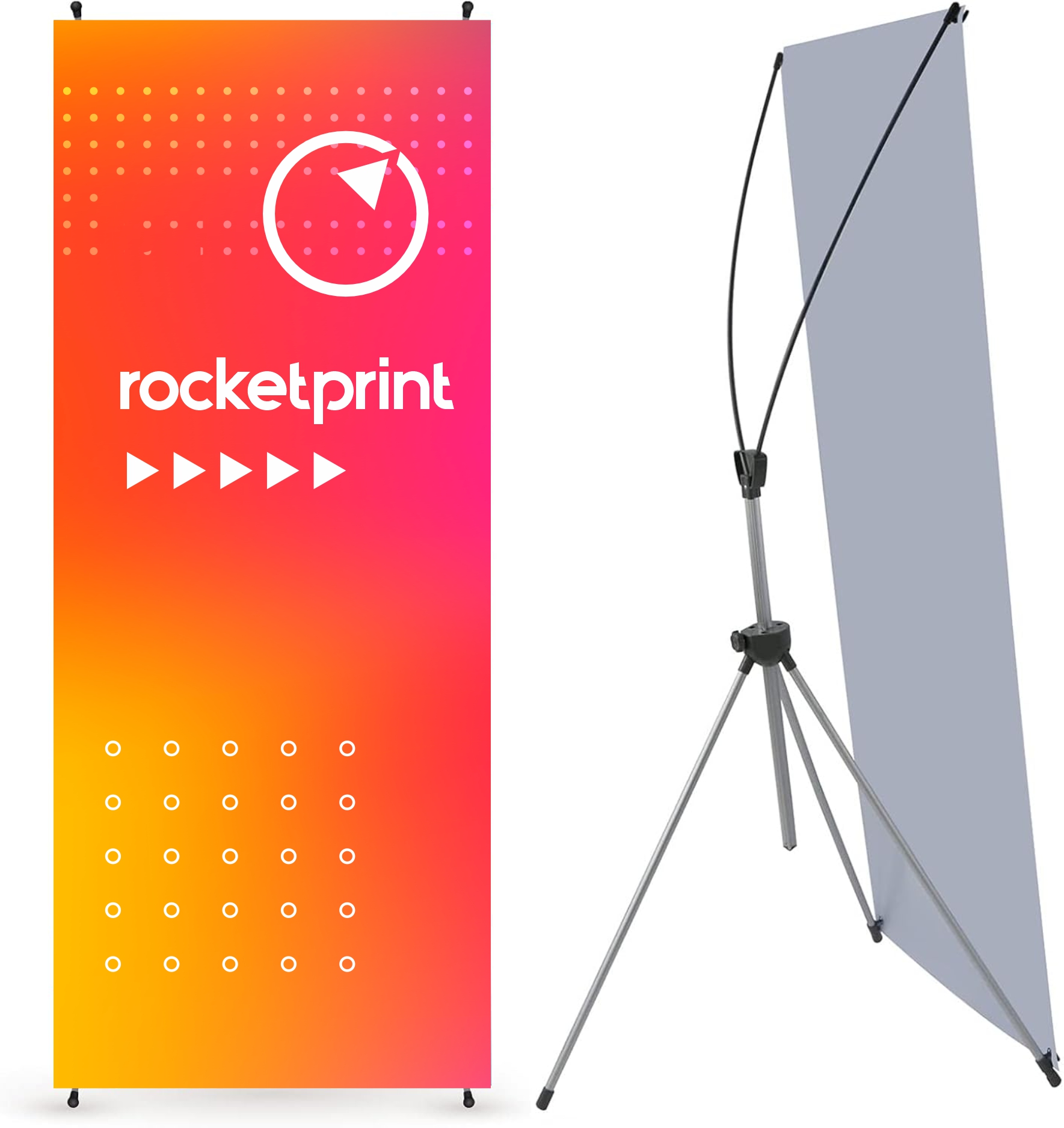 printed x banner stand